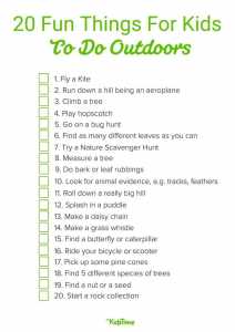 20 fun things for kids to do outdoors
