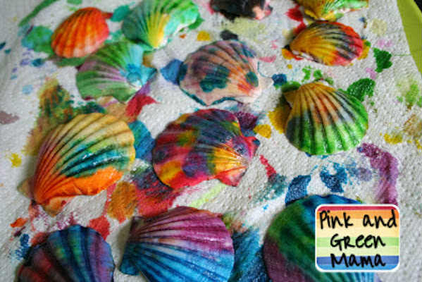 Shell crafts - painted shells