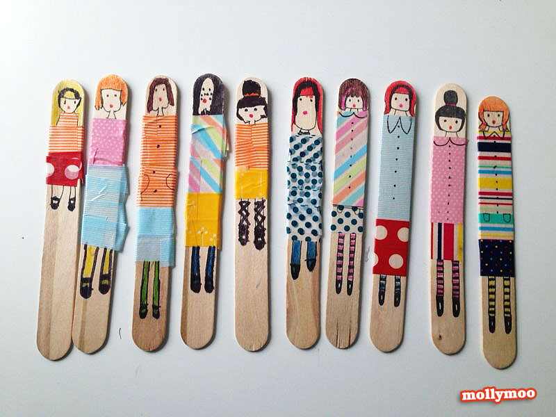 popsicle stick craft dolls