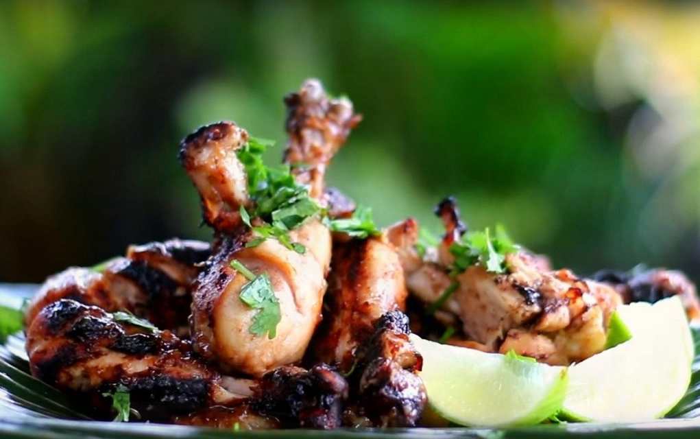 chicken drumsticks with lime and ginger