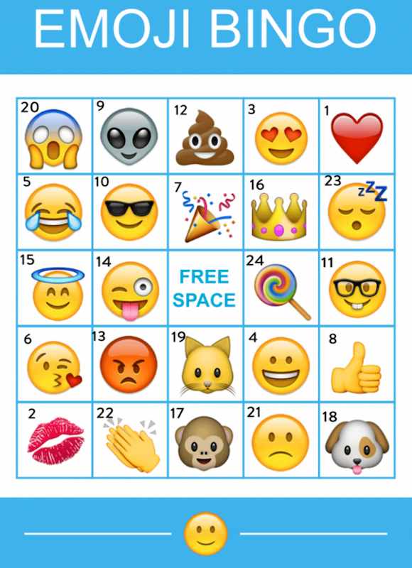 emoji bingo