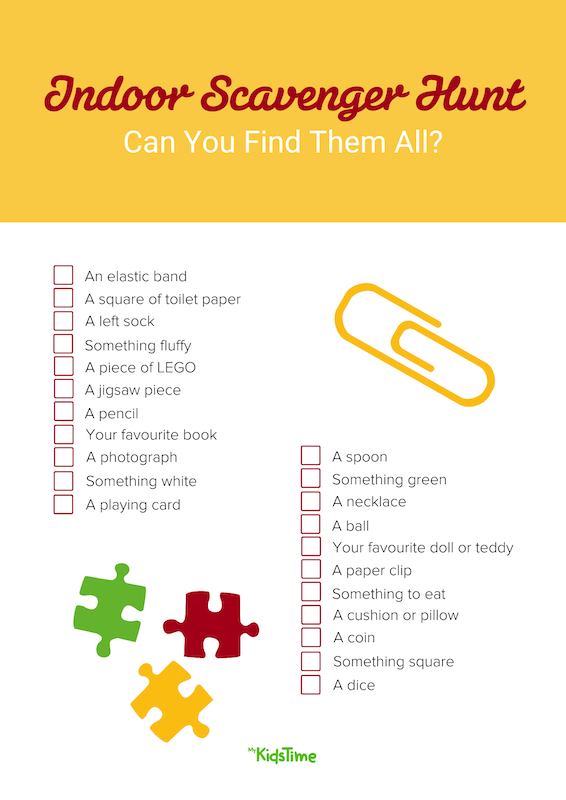 Indoor Scavenger Hunt Download - Mykidstime