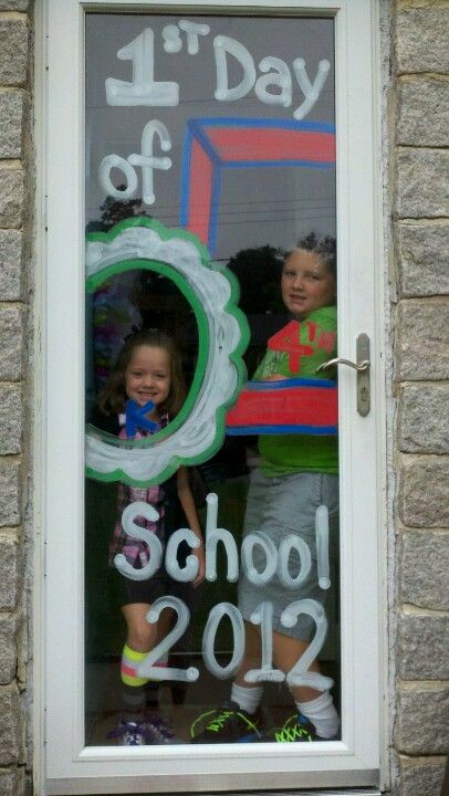 1st day of school glass door