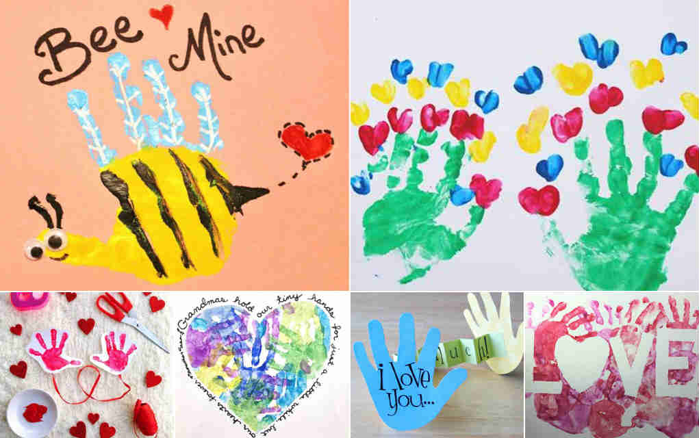 Valentine handprint art