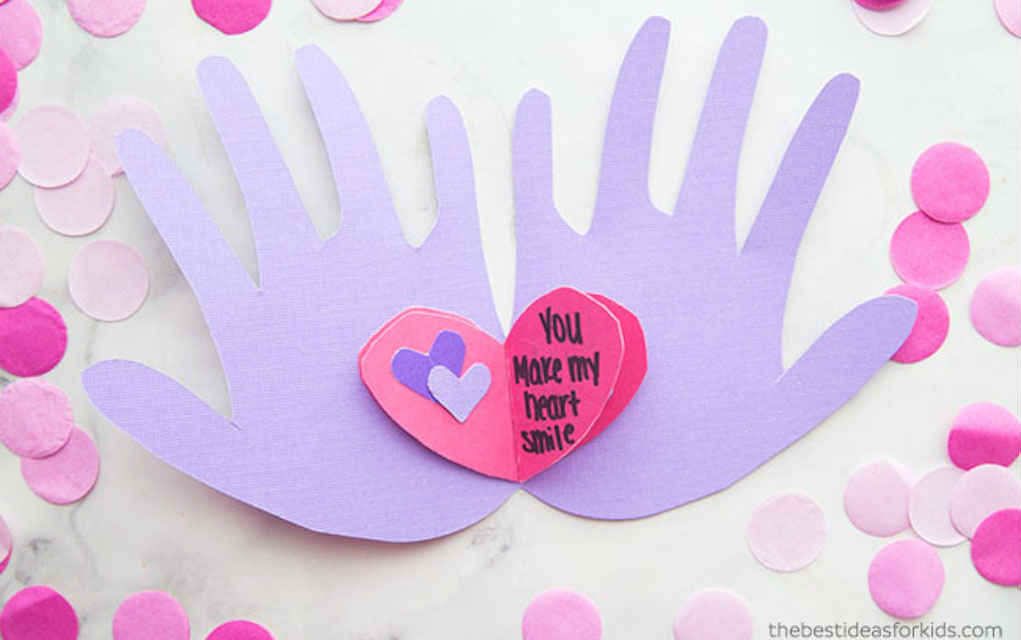 Handprint Valentine's Card
