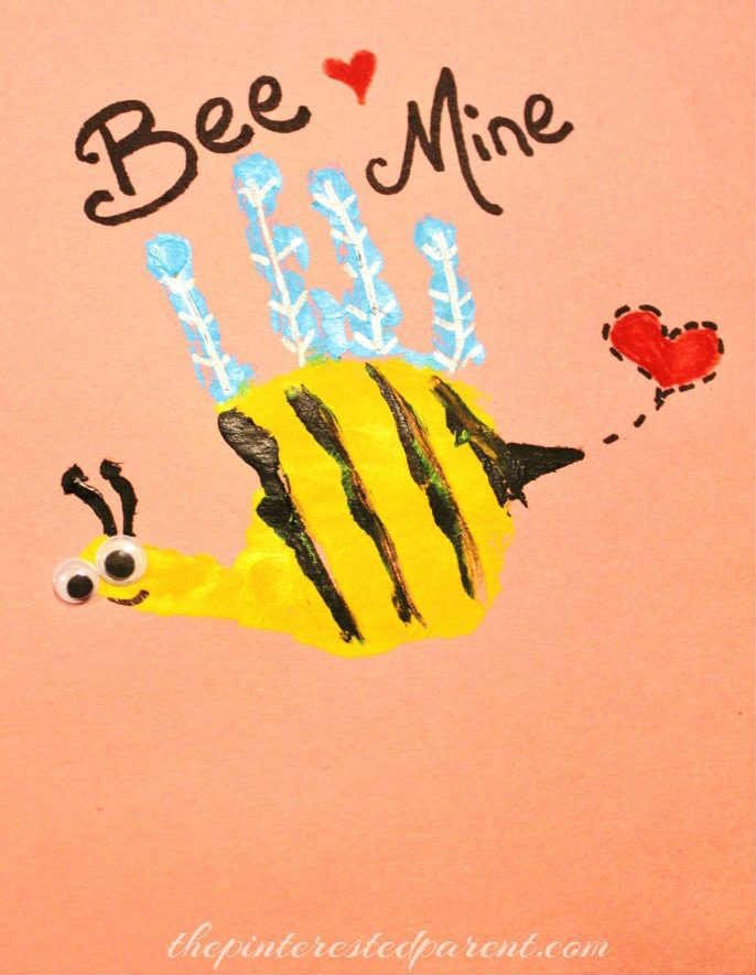Valentines-Hand-Print-Bee-Mine