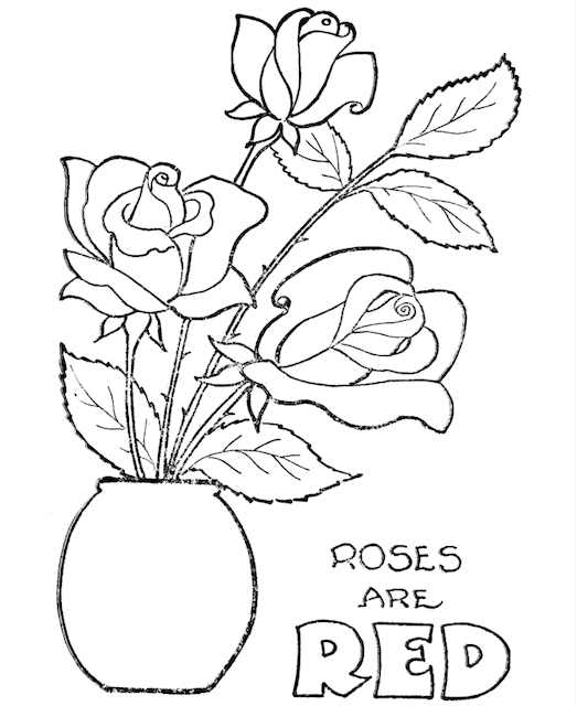 Valentines colouring page