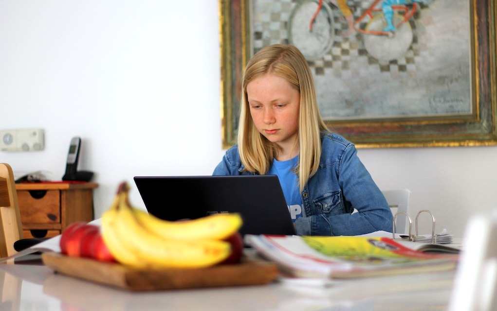 doing school work at home