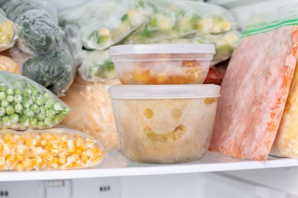 Freezer Food Treasure Smile veggies and leftovers