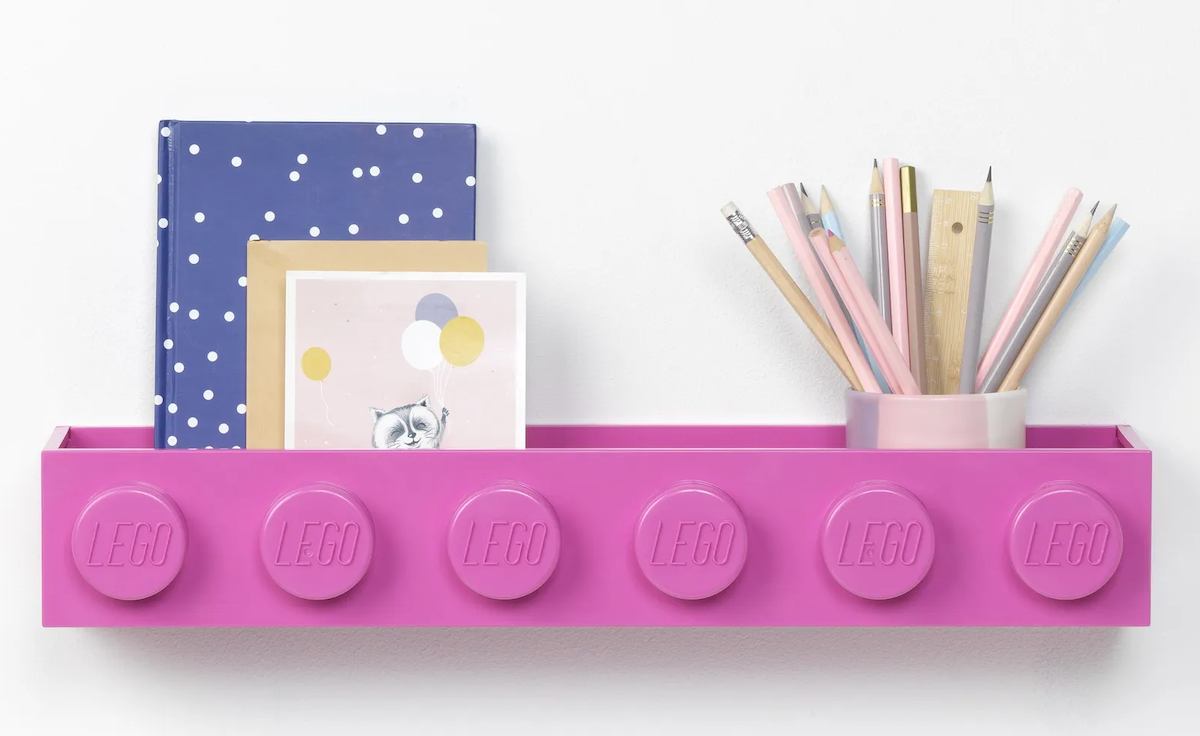 LEGO brick book shelf for LEGO gift ideas