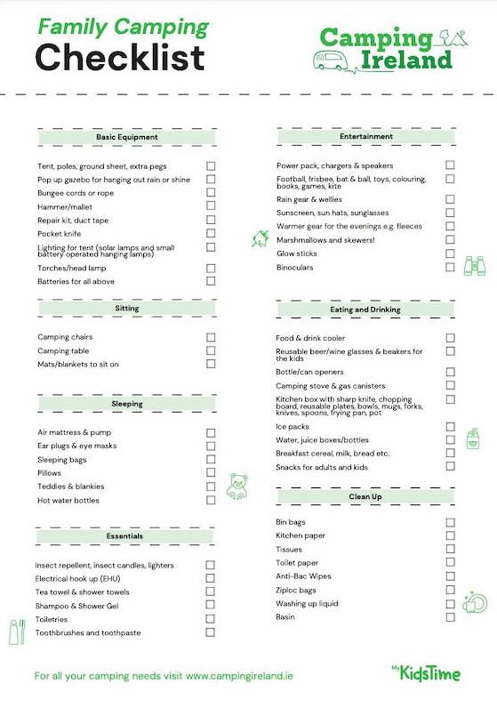 Download Your Free Family Camping Checklist