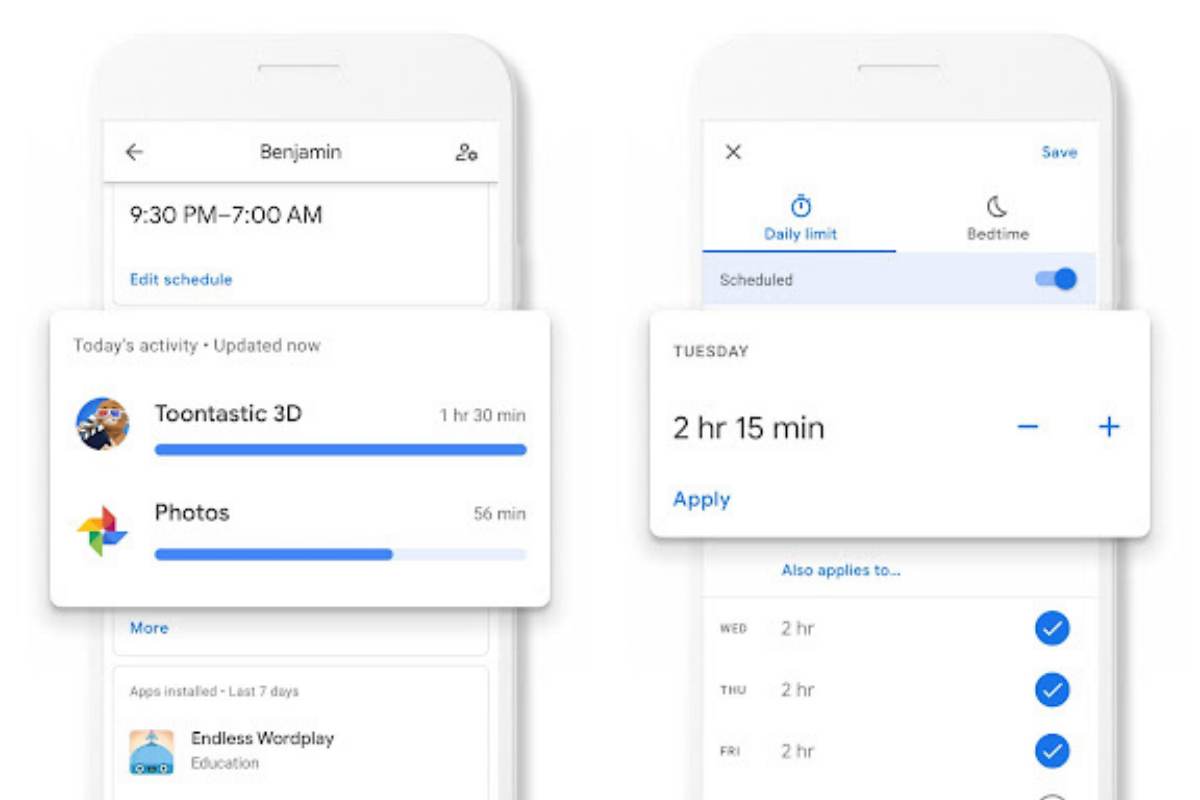 Google Family Link for parental controls